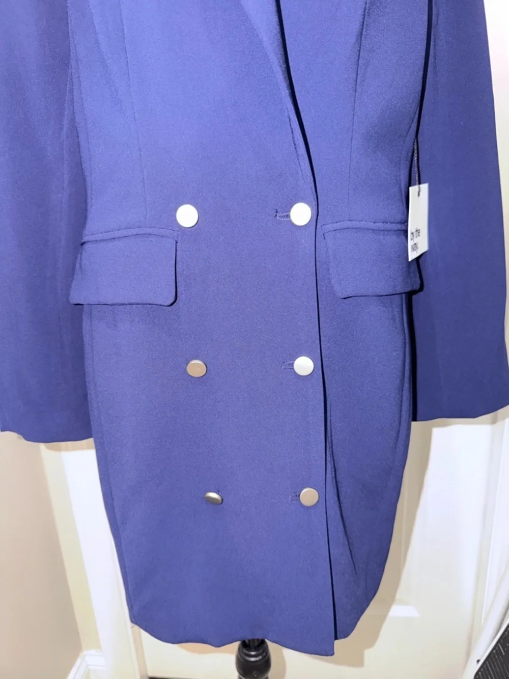 By The Way Double-Breasted Blazer Dress NWT XL – Cobalt Blue